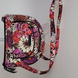 VERA BRADLEY ROUND HIPSTER BAG IN THE ROSEWOOD PATTERN